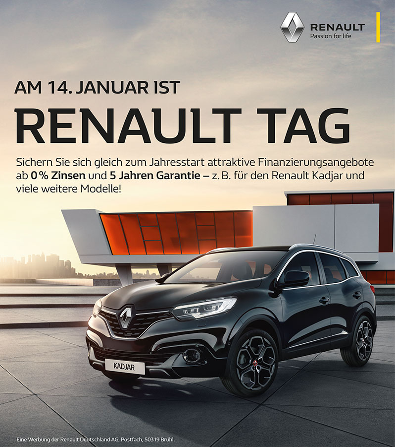 Am 14. Januar 2017 ist Renault-Tag