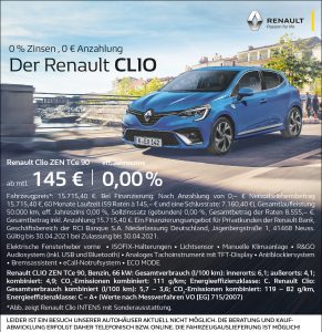 0Prozent-Anzeige-Clio