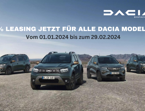 Für alle Dacia-Modelle 0% Leasing vom 01.01.2024 – 29.02.2024 1
