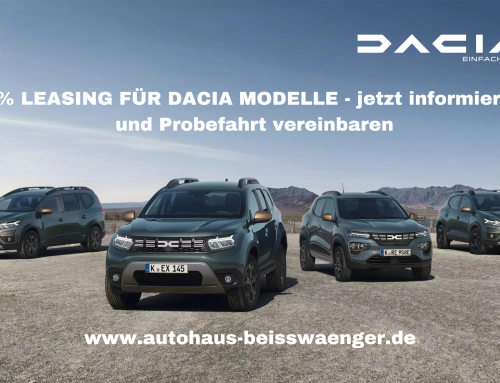 Für Dacia-Modelle 0% Leasing möglich – jetzt beraten lassen